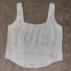 2 for $12 🎉 H&M Shimmering Silver Tank Top